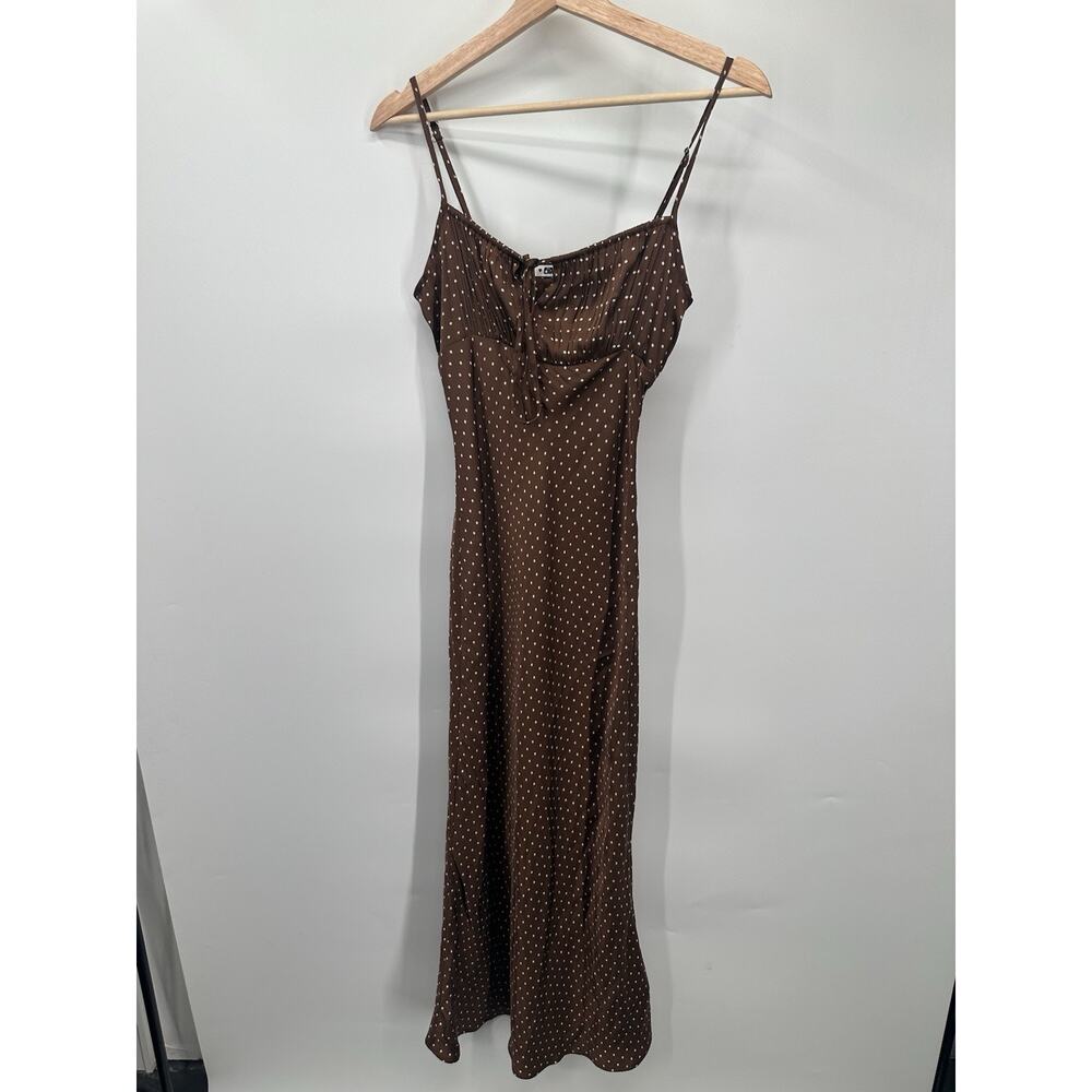 Ciao Lucia Brown Leo Dress Size XS with Minor Fabric Pull - Picture 4 of 12